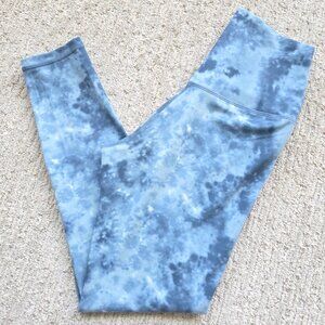 Yunoga Ultra Soft High Rise Waisted Leggings Yoga Pants Tie Dye Blue Women's S